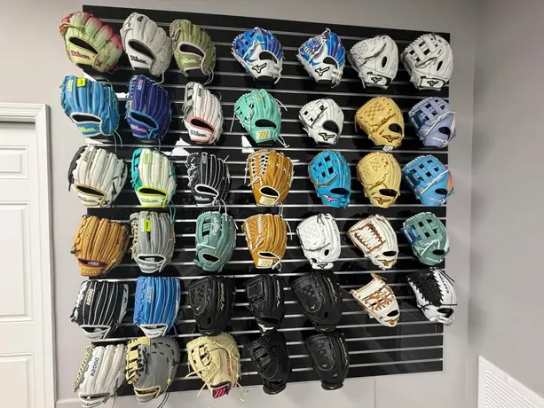 Wall of Wilson, Mizuno and Marucci gloves