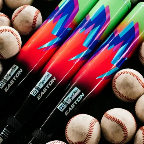 Easton Hype Fire bats with baseballs