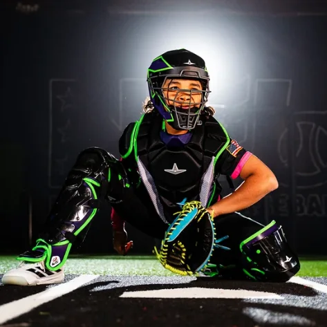 Catcher in All-Star catcher's gear